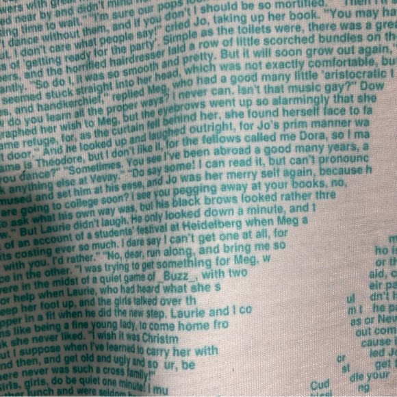 Litographs Little Women by Louisa May Alcott Super Soft Tee w/40K Words Size XL - Picture 9 of 12